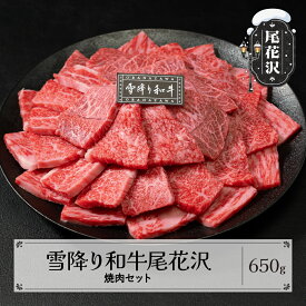 【ふるさと納税】雪降り和牛尾花沢 焼肉セット ロース・カタ・モモ・カルビ 650g 尾花沢牛肉まつり焼肉セット 山形牛 国産牛 黒毛和牛 雪降り和牛 肉 お肉 ブランド牛 焼肉 焼き肉 食べ比べ 冷凍 高級 贅沢 バーベキュー 送料無料 ja-yomyx650