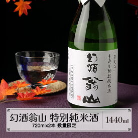 【ふるさと納税】尾花沢の地酒 幻酒翁山 純米酒 720ml×2本 山形 お酒 銘酒 日本酒 清酒 生酒 人気 お勧め 飲み比べ 送料無料 ※着日指定送不可 ※令和7年1月〜順次発送 122G