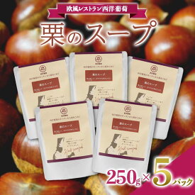 【ふるさと納税】 栗のスープ (250g×5袋) 『欧風レストラン 西洋葡萄』 山形県 南陽市 [1670]