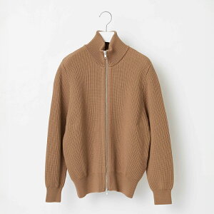 yӂ邳Ɣ[ŁzᏇyYonetomizEX FINE WOOL RIB KNIT BLOUSON CAMEL LhCo[YjbgEu]  m jZbNX Y fB[X uh R` RӒ  yt-ebxx