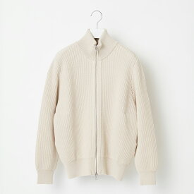 【ふるさと納税】≪順次発送≫【Yonetomi】EX FINE WOOL RIB KNIT BLOUSON ECRU エクリュ ドライバーズニット・ブルゾン 服 洋服 ユニセックス メンズ レディース ブランド 山形県 山辺町 送料無料 yt-ebxxe-sn ※沖縄・離島への配送不可