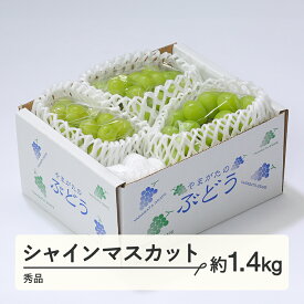 【ふるさと納税】ぶどう シャインマスカット 秀品 約1.4kg以上(2~4房程度) 山形県産 送料無料 tf-busmx1400※沖縄・離島への配送不可