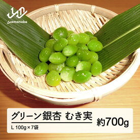 【ふるさと納税】 《先行予約》2026年 山形県産 グリーン銀杏 むき実 L 約700g(100g×7) 2026年9月中旬から順次発送 銀杏 ぎんなん おつまみ 秋 野菜 期間限定 送料無料 F20A-734