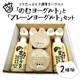 【ふるさと納税】のむ ヨーグルト と プレーン ヨーグルト セット（750ml×2本、150ml×5本、405g×2個）山形県 河北町 やまがた 河北 乳製品 生乳 健康 乳酸菌 ギフト プレゼント 詰め合わせ お取り寄せ 送料無料 奥羽乳業