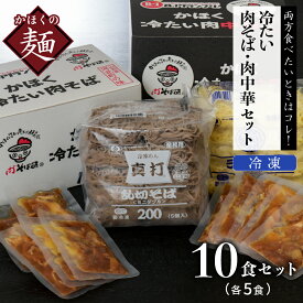 【ふるさと納税】そば かほく冷たい肉そば5食セット かほく冷たい肉中華5食セット東北 山形 河北 オススメ B級グルメ お取り寄せ ソウルフード 本場の味 田舎 蕎麦 そば 親鳥 鶏肉 鶏だし しょうゆ味 スープ 付き そば と 中華 麺 食べ比べ 家庭 家族