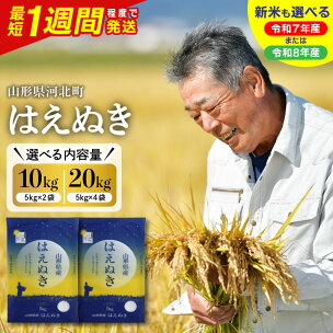 【最短1週間発送!】★5.00 高評価 米 はえぬき 令和...