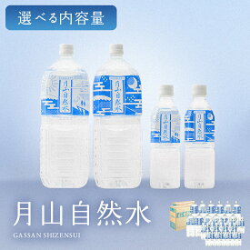 【ふるさと納税】月山自然水 ミネラルウォーター 選べる容量 2L×12本 500ml×24本 選べる定期便 1回 3回 6回 12回 天然水 軟水 ペットボトル 飲料水 備蓄 防災 保存 FYN9-015var