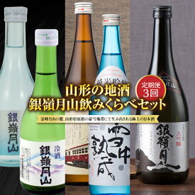 【ふるさと納税】【定期便3回】山形の地酒 銀嶺月山飲みくらべセット 山形県 西川町 FYN9-311