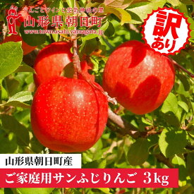 【ふるさと納税】 りんご 【 ご家庭用 訳あり 】 ふじりんご 選べる 3kg ・ 10kg 【11月中旬～12月中旬発送】サンふじ ふじ リンゴ 林檎 山形県 朝日町産 山形県産 特産 果物 フルーツ リンゴ 林檎 秋 冬 送料無料
