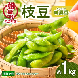 【ふるさと納税】《先行予約》枝豆（味風香）約1kg【2024年7月20日以降～発送予定】 枝豆 野菜 おつまみ ダイエット 高タンパク 低カロリー 低GI食品