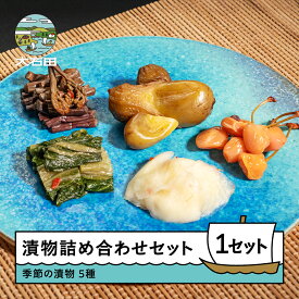 【ふるさと納税】季節の漬物 詰め合わせセット 5種 つけもの 漬け物 国産 山形 大石田 ギフト 食べ物 贈り物 お取り寄せ おつまみ 酒の肴 ご飯の供 ご当地 なす ぺそら漬 大根 わらび 青菜 やたら漬 きゅうり 菊 赤かぶ たくあん