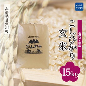 【ふるさと納税】令和7年産 真室川町厳選 コシヒカリ ［玄米］ 15kg（15kg×1袋）
