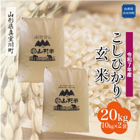 【ふるさと納税】令和7年産 真室川町厳選 コシヒカリ ［玄米］ 20kg（10kg×2袋）