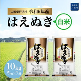 【ふるさと納税】＜令和6年産 先行受付＞　はえぬき【白米】10kg(5kg×2袋)　戸沢村＜配送時期指定可＞