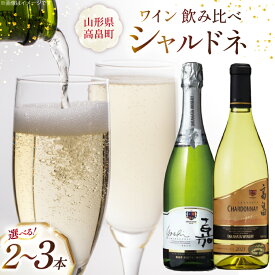 【ふるさと納税】 ワイン 高畠シャルドネ 飲み比べ 2本 3本 セット [tk06ays730009 山形県 高畠町 高畠ワイナリー] 高畠ワイナリー 白ワイン スパークリングワイン ワインセット 白 酒