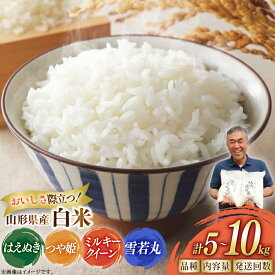 【ふるさと納税】 米 令和7年産 選べる定期便・品種・内容量 5kg 10kg 3回 6回 はえぬき つや姫 ミルキークイーン 雪若丸 定期 お米 こめ 白米 精米 ごはん 5キロ 10キロ [渡部ファーム 山形県 高畠町 tk06ays810045]