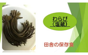 【ふるさと納税】わらび (塩蔵) 1kg