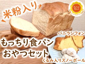 【ふるさと納税】「心と体にやさしい」米粉入りもっちり食パンとおやつセット（サニプレ）