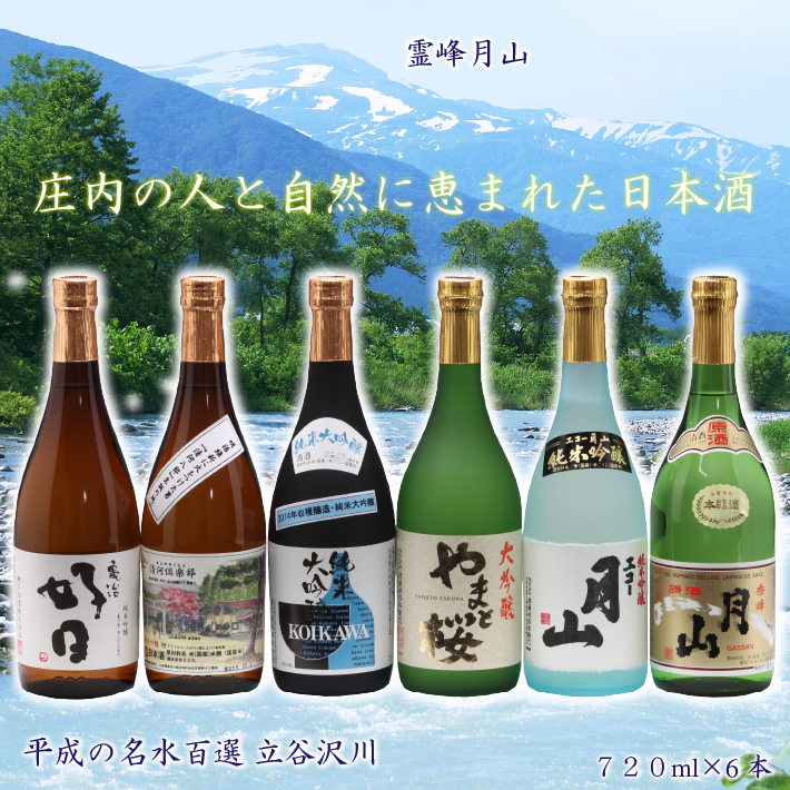 特別オファー 売店 庄内の人と自然に育まれた日本酒 ふるさと納税 日本酒6本セット