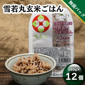 【ふるさと納税】 ふるさと納税 保存食 パック ライス 雪若丸 玄米パックごはん 12個