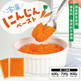 【ふるさと納税】冷凍にんじんペースト 選べる数量 6～8袋 1袋あたり100g 冷凍便 ※離島発送不可 冷凍 にんじん ニンジン 人参 野菜 野菜ペースト 離乳食 介護食 小分け お菓子作り ゆざ食彩工房 遊佐町 庄内 東北