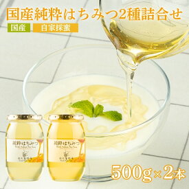 【ふるさと納税】No.0087国産純粋はちみつ2種詰合せ500g×2本