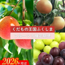 【ふるさと納税】No.2032フルーツ3種定期便【2026年発送 先行予約】もも モモ なし ナシ 葡萄 シャインマスカット ブドウ くだもの 果物 福島市 人気 返礼品 お取り寄せ 福島市 福島県産 3万円台