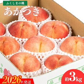 【ふるさと納税】No.2040 【2026年発送 先行予約】福島のもも　あかつき　約3kg