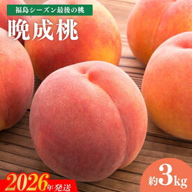 【ふるさと納税】No.2689福島シーズン最後の桃『晩成桃』約3kg【2026年発送 先行予約】 福島県 福島市 福島 桃 白桃 幸茜 さくら白桃 晩生 白桃 2万円以下