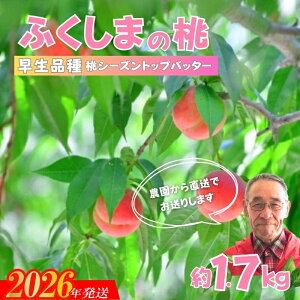 【ふるさと納税】No.2897【限定50箱】ふくしまのもも 早生品種 約1.7kg【2026年発送 先行予約】