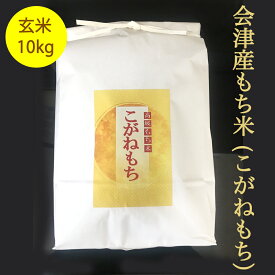 【ふるさと納税】会津産もち米 (こがねもち) 玄米10kg｜令和5年産 会津若松市 もちごめ ごはん [0281]