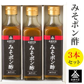 【ふるさと納税】みそポン酢 3本セット｜会津 ポン酢 調味料 みそ ヘルシー 会津天宝醸造 [1018]