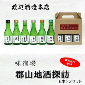 【ふるさと納税】郡山地酒探訪180ml×6本詰 2セット 【合計 12本詰】　【日本酒・お酒】