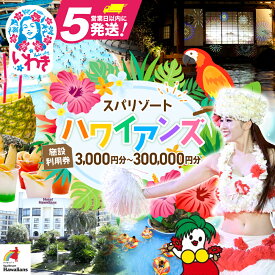 【ふるさと納税】スパリゾート ハワイアンズ 選べる 施設利用券 3,000円分 〜 300,000円分(3,000円分×100枚) チケット 利用チケット 入場券 宿泊代 モノリスタワー ウイルポート フラダンス レジャー テーマパーク 観光 旅行