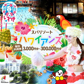 【ふるさと納税】スパリゾート ハワイアンズ 選べる 施設利用券 3,000円分 〜 300,000円分(3,000円分×100枚) チケット 利用チケット 入場券 宿泊代 モノリスタワー ウイルポート フラダンス レジャー 常磐ハワイアンセンター テーマパーク 観光 旅行 福島県 いわき市