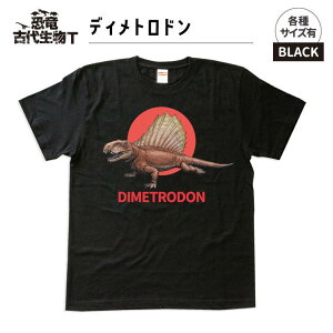 【ふるさと納税】恐竜・古代生物Tシャツ ディメトロドン 032