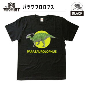 【ふるさと納税】恐竜・古代生物Tシャツ パラサウロロフス 037