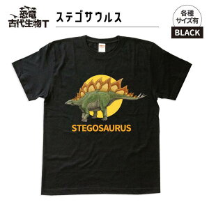 【ふるさと納税】恐竜・古代生物Tシャツ ステゴサウルス 025