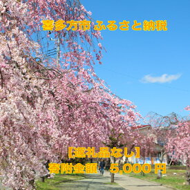 【ふるさと納税】福島県喜多方市ふるさと応援寄附金　寄附のみ(5000円)　※返礼品なし　【07208-0001】