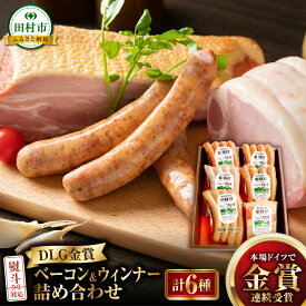 【ふるさと納税】 DLG金賞ベーコンとウィンナー 6種 詰め合わせ やまと豚 DLG 金賞 年内発送 ギフトセット 贈答 お中元 お歳暮 お祝い のし 熨斗 贈り物 お取り寄せ グルメ ギフト プレゼント人気 ランキング おすすめ おかず 焼くだけ 福島県 田村市 ハム工房都路