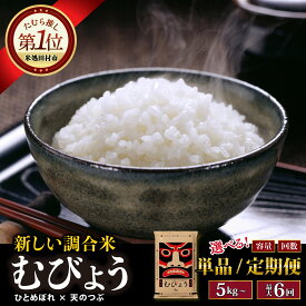 【ふるさと納税】 令和7年産 ひとめぼれ × 天のつぶ 【独自調合米 「むびょう」】 選べる 定期便 5kg 10kg 15kg 20kg 2回 3回 6回 ブレンド米 白米 精米 5キロ 10キロ 15キロ 20キロ プレゼント ギフト 贈答 ランキング 福島県 田村市 有限会社山吉吉田商店