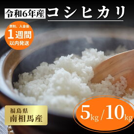 【ふるさと納税】【令和6年産】 福島県産 コシヒカリ 白米 5kg / 10kg｜ こしひかり 福島 福島産 精米 南相馬産 令和6年産米 星忠雄商店 星米店