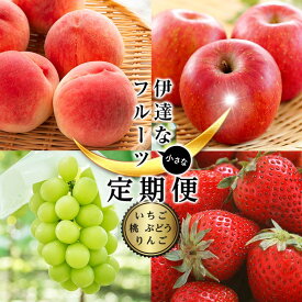 【ふるさと納税】＜2025年夏から開始の定期便＞伊達な小さなフル－ツ定期便（桃約1kg・ぶどう1房・りんご1kg・いちご約500g）果物 フルーツ 桃 モモ 苺 イチゴ 葡萄 ブドウ 林檎 リンゴ 福島県 伊達市 F21C-021