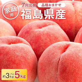 【ふるさと納税】2026年先行予約 家庭用の桃 福島県産 品種おまかせ 約3kg 約5kg 7月出荷分 内容量が選べる 数量限定 期間限定 桃 もも モモ 果物 くだもの フルーツ F21C-081var
