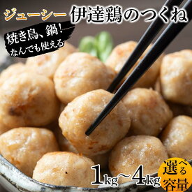 【ふるさと納税】＼選べる容量／焼き鳥、鍋！なんでも使えるジューシー伊達鶏のつくね 1kg 2kg 3kg 4kg 鶏肉 伊達鶏 つくね 冷凍 ジューシー 小粒 簡単調理 福島県 伊達市 F21C-086var