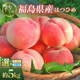 【ふるさと納税】＼選べる配送方法／2026年先行予約 糖度11度以上 特秀 福島県産 はつひめ 約5kg 常温・冷蔵で配送が選べる 透過式光センサー選別 数量限定 期間限定 桃 もも モモ 果物 くだもの フルーツ F20C-127var