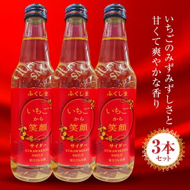 【ふるさと納税】いちごサイダー 3本セット 福島県伊達市 F20C-004