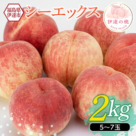 【ふるさと納税】2025年出荷分 福島県産 伊達市で開発 シーエックス 2kg 2025年10月上旬〜2025年10月中旬発送 先行予約 予約 大玉 固め 伊達の桃 CX 桃 もも モモ 果物 くだもの フルーツ 国産 食品 F20C-151