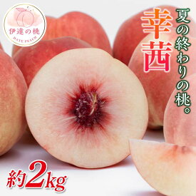 【ふるさと納税】【2026年出荷分先行予約】福島県産 幸茜 約2kg (5～8玉) 斎藤果樹園 さちあかね 大玉 固め 伊達の桃 桃 フルーツ 果物 もも モモ momo F20C-635