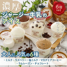 【ふるさと納税】《ジャージー牛乳使用》まきばのジャージーアイス人気の大人セット6個入り F21C-034